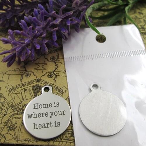 20pcs--" home is where your heart is"stainless steel charms more style for choosing DIY Charms pendants for necklace