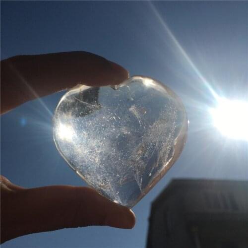 Rare babysbreath clear quartz crystal heart healing white crystal heart symbol of pure love for wedding&home decoration