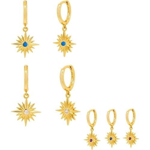 Glod Silver Color Ear Buckle European American Style Sun Wreath Hoop Earrings for Women Fashion Elegant Jewelry Birthday Gifts