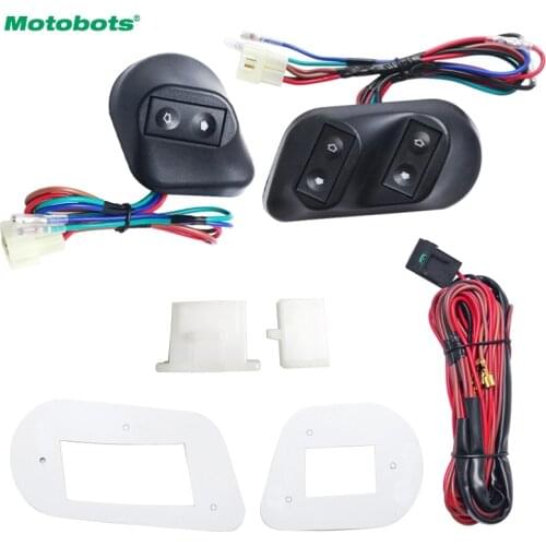 MOTOBOTS New Universal 12V/24V 3pcs Buttons Car Power Window Switches with Holder & Wire Harness #HQ3938