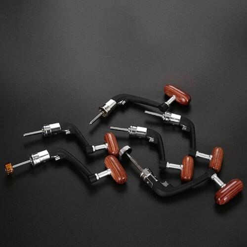 Universal Wood Handle Fishing Reels Crank Rock Arm Fishing Wheel Spinning Grasp Metal Folding Rocking Arm Fishing Accessories