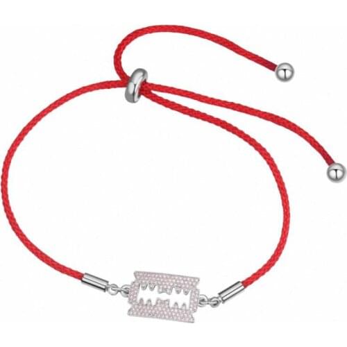 TRACYSWING AAA Zirconia Micro Inlays Fashion Bracelets & bangles for women thin red thread string rope Charm Horse Th-131089