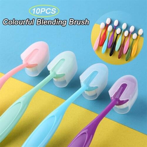 10pcs/set Different Colors Blending Brushes For Crafts Ink Paper Card Stamp Stencil Making Broad Application Assortment