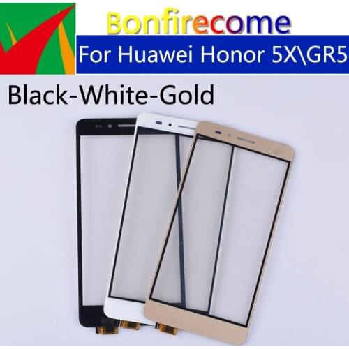 10Pcs\Lot Touchscreen For Huawei Honor 5X Touch Screen Panel Sensor Digitizer For GR5 KII-L21 L22 L23 L03 L05 Display Glass Lens
