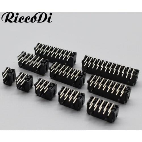 5-20Pcs 3.0mm Pitch Mx3.0 Micor Connector Right Angle Connector 2-24 Pin Mini Connector Black For Computer