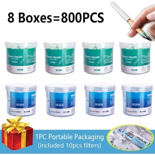 800pcs Disposable Smoking Filter Smoking Pipe Cigarettes Filter Holder Reduce Tar Cleaning Cigarette Accessories Gifts For Men