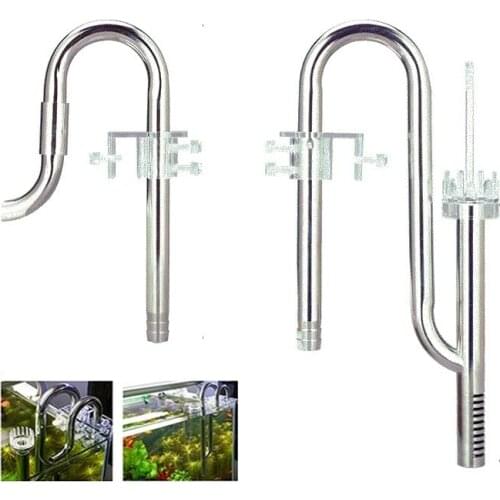 ZRDR Aquarium Filter Stainless Steel External Filter Inflow outflow Inlet Outlet Skimmer Water Remove Oil Film Lily Tube