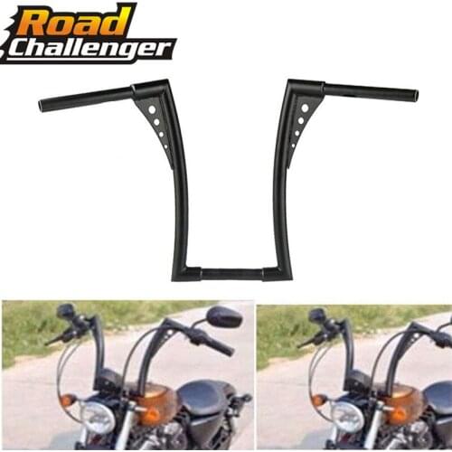 Ape Hangers Handlebar 16" Rise Custom Black Motorcycle 1-1/4" Fat Bars Handle Bar Fit for Harley DurableSoftail FLST FXST