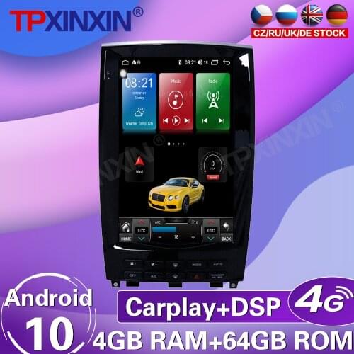 4+64G For Infiniti Q50 2015-2020 Android Tesla big Screen Car Stereo Tape Recorder Multimedia Player GPS Navigation Carplay DSP