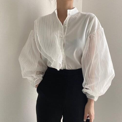 CBAFU Stand-up Collar Blouses