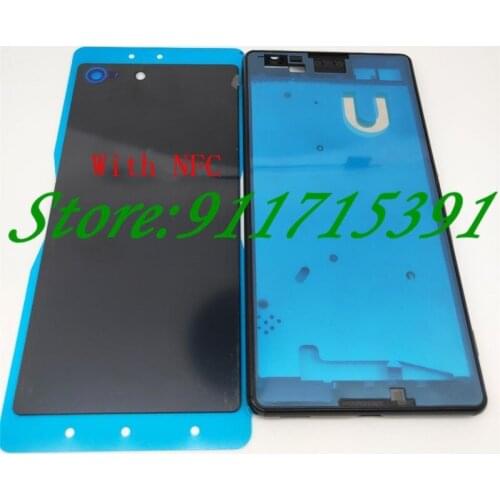 Full Housing Case For Sony Xperia M5 E5603 E5606 E5663 E5653 LCD panel Frame Middle Bezel +Battery door Cover+NFC