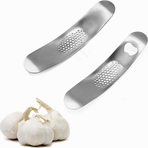 Two Style Stainless Steel Garlic Press Ginger Garlic Grinding Grater Crusher Chopper Cutter Kitchen Accessories Gadgets Tool