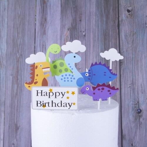 Dinosaur Cake Insert Dinosaur Theme Birthday Party Cake Insert Child Birthday Party Holiday Supplies Decoration Set