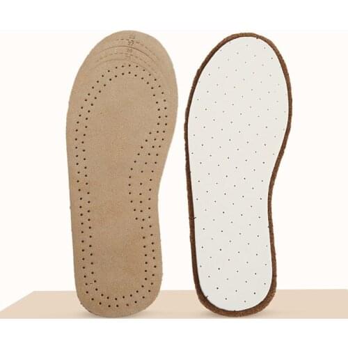USHINE 24-34 Children leather insole breathable sweat-absorbing shock absorption massage leather insole boys girls