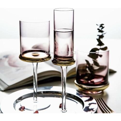 Electroplated Glass Wine Glass, Wine Glass Cup Champagne Cup, Household Gold Plated Wine Cup, Goblet Cup Golden