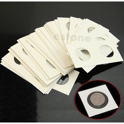 Hot Sale 50pcs 27.5mm Lighthouse Stamp Coin Holders Cover Case Storage 2X2" Flip P15D