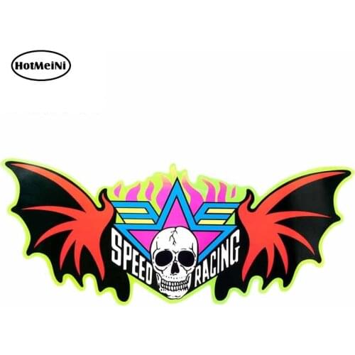 HotMeiNi 13cm x 5.6cm for Skeleton Bat Wings Surfboard VAN Windows Car Stickers Decals Waterproof Bumper Motorcycle Decoration