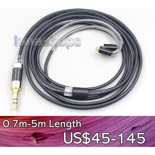 LN007103 2.5mm 4.4mm XLR 3.5mm Black 99% Pure PCOCC Earphone Cable For Acoustune HS 1695Ti 1655CU 1695Ti 1670SS