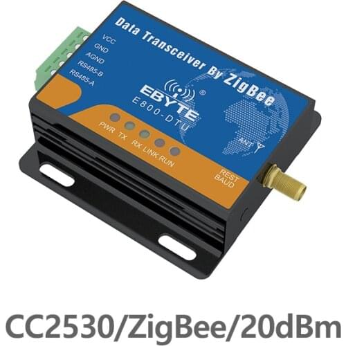 Zigbee CC2530 Module RS485 240MHz 20dBm Mesh Network Ad Hoc Network COJXU E800-DTU(Z2530-485-20) 2.4GHz Zigbee rf Transceiver