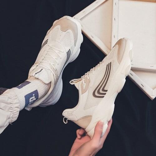 High Quality Mens Shoes Summer 2021 New Mesh Daddy Shoes Breathable Mai Shoes Instagram Trend Go with Running Sneakers