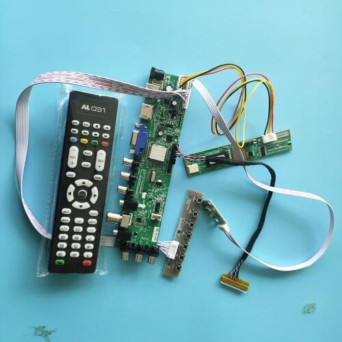 Kit For CLAA154WB04 Digital HDMI 1280X800 remote Panel Controller board DVB-C DVB-T TV VGA USB AV 30pin 1 CCFL LCD 15.4"
