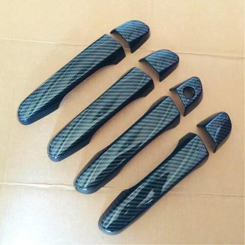 For Hyundai Creta Hyundai Ix25 2015 2016 2017 2018 2019 Chrome Carbon Fiber Door Handle Cover Car Styling Accessories