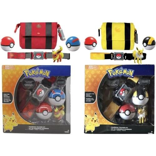 Genuine Pokemon Elf Ball Belt Pikachu Pokeball Pocket Monster Variant ModelToy Set cosplay Action Figure Model Kids Toy gift