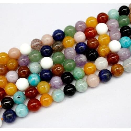 Natural Grade multicolor semi precious stone Beads For Jewelry Making Strand 15" DIY Jewellery