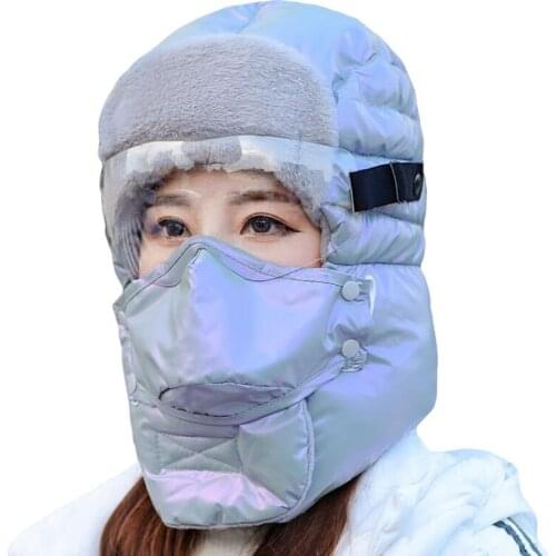 High Quality Winter Man Hats Russian Hat Sport Ear Flaps/masks/Safety Goggles Bomber Lei Feng Caps Flaps Caps For Women