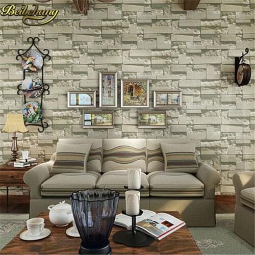 Beibehang papel parede papel mural European Brick Wall Papers Project 3D Stereo Wall Paper Home Decoration PVC Wallpaper