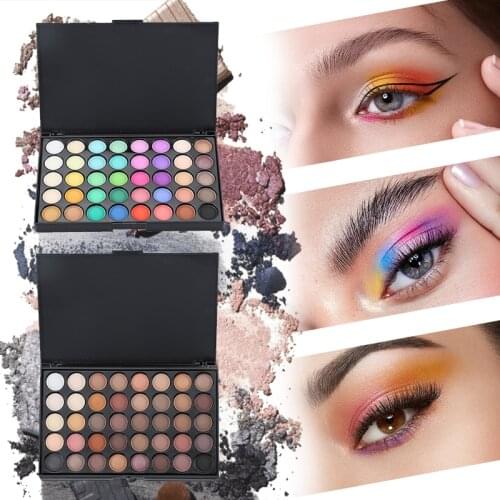 40 Colors Eyeshadow Palette Warm Color Smoky Makeup Palette Matte Multicolor Eyeshadow Palette Lasting Maquiagem TSLM1