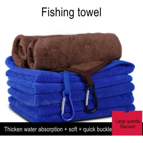 Fishing Towel Fishing Clothing Thickening Non-stick Absorbent Outdoors Sports Wipe Hands Towel Hiking Climbing Fishing Equipment