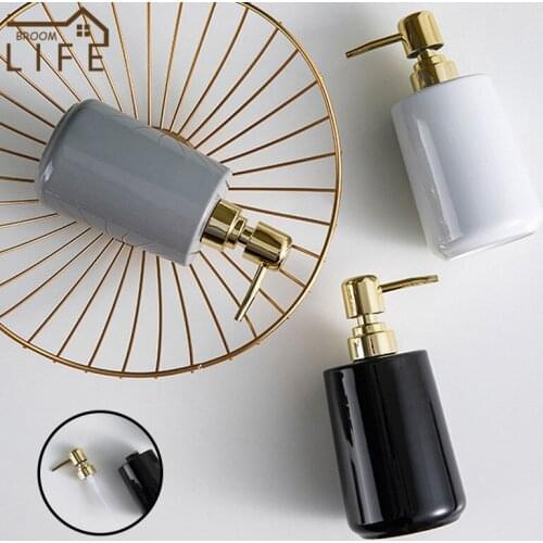 Durable Black White Grey Shampoo Organizer Container Press Pump Head Bathroom Lotion Body Wash Storage Home Bathroom Accessories