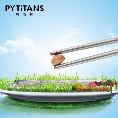 PYTITANS Titanium Chopstick Solid Pure Titanium Stick as Gift Health Titanium Chopstick