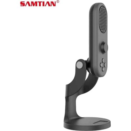 SAMTIAN Computer Microphone USB Mic Wiht Stand For YouTube Vocal Recording KTV Karaoke Gamers Desktop Vertical Microphone