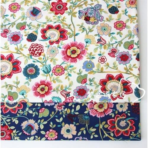 Floral Printed Twill 100% Cotton Fabric,Patchwork Cloth,Diy Sewing Craft Quilting Fat Quarters Material For Baby Dress Tissus
