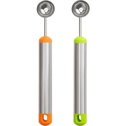 Stainless Steel Watermelon Melon Ball Scoop Fruit Spoon Ice Cream Digging Ball Spoon Kitchen Accessories