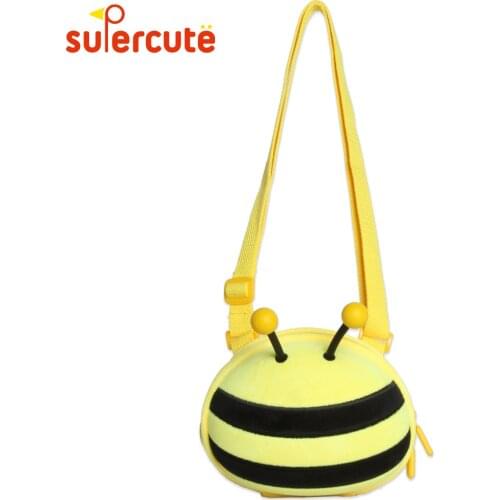 SUPERCUTE kindergarten bags for children fashion 3D cartoon Honeybee bag child Age 2-8 Years small crossbody bag for kids