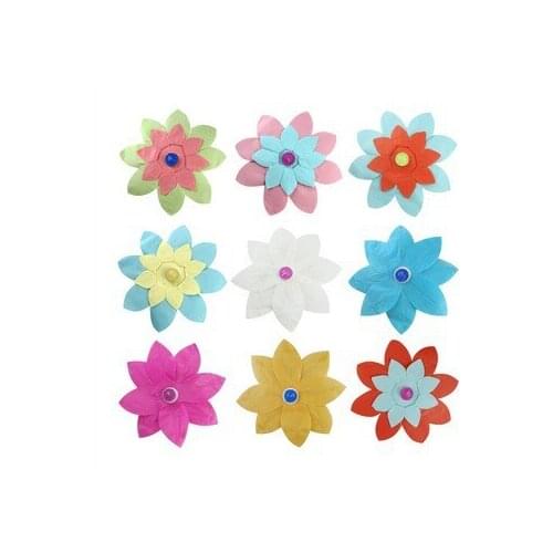 Paper Flower Lotus Lantern Water Floating Candle Light Yellow lotus lamps