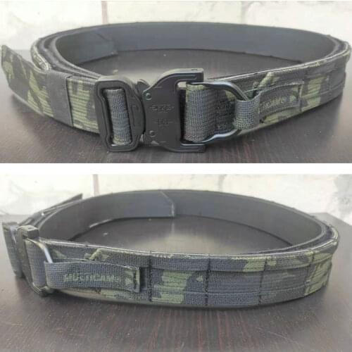 Army Airsoft Battle Belt Military Tactical Molle Belt Gear Men Heavy Duty Nylon Camo Waist Belt Wide 3.8cm Equipment Girdle
