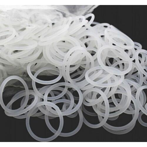 25pcs VMQ O Ring Seal Gasket ID M3 ~ 15mm Silicone Rubber Insulated Waterproof Washer Round Shape White Nontoxi
