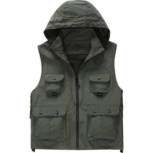 Men/Women Multi-pockets Outdoor Hiking Vest Male/Female Photography Director Reporter Climb Sleeveless Jacket Military Waistcoat