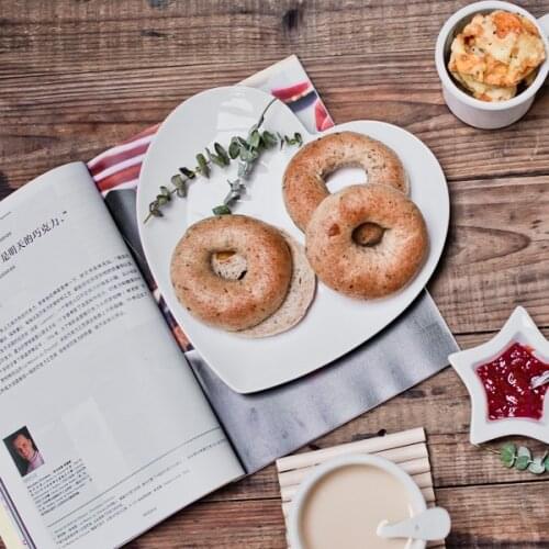 1pc ceramic plates fruit tray plate dish snack tray heart dishes for food plate