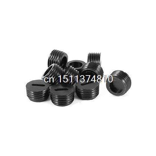 10 PCS Replaceable Circle 10mm Dia Screw Motor Carbon Brush Holder Cover