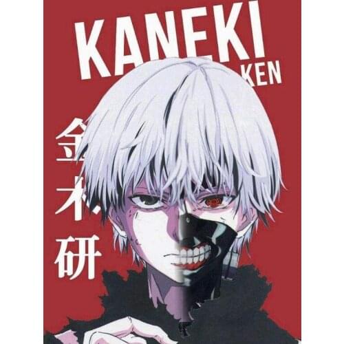 5D DIY Diamond Embroidery Tokyo Ghoul Full Circle Diamond Painting Cartoon Anime Cross Stitch Kit Mosaic Picture Home Decoration
