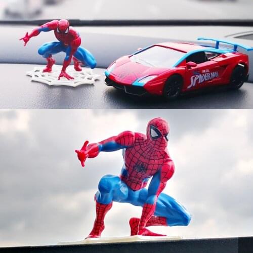 Amine Figures Marvel Hero Spiderman Doll Cartoon The Avenger Spider Man Model PVC Toys Car Cake Decoration For Kids Gifts