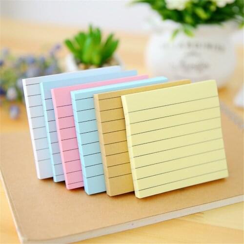 80 sheets Horizontal line paper Memo Pad Sticky Notes Bookmark Marker Sticker Office School Supplies Notebooks