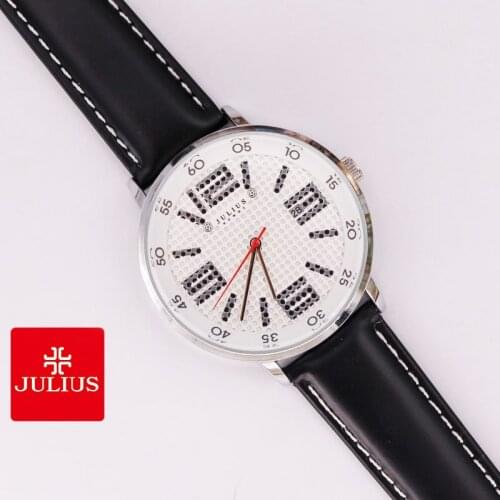 Julius Homme Mens Watch Japan Quartz Hours Top Fashion Retro Sport Dress Clock Leather Boy Birthday Valentine Gift 073