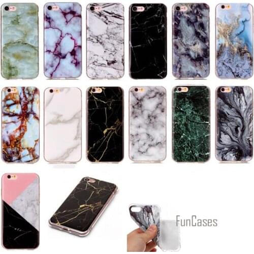 For iPhone 7 Case Soft Marble Stone image Painted Cover For iPhone 7 plus case Luxury silicone soft Phone Bags Coque funda capa