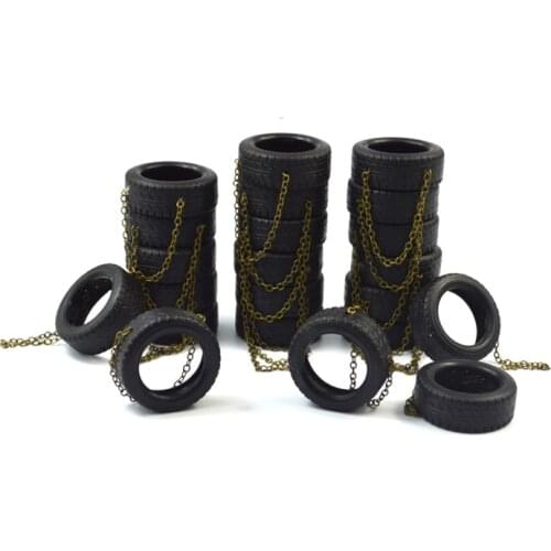 4pcs/lot Decoration Tires For Model Fishing Boat Tug Ship Anti-collision Wheels 30*11mm Decorated Chains Tyres Accessories